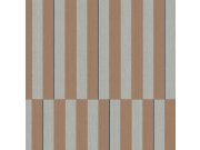 Tapety Yara Tapety dle materiálu Vliesové tapety - Modro-hnědá vliesová pruhovaná retro tapeta na zeď, 333623, Revive, Eijffinger Modro-hnědá vliesová pruhovaná retro tapeta na zeď, 333623, Revive, Eijffinger