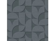 Modrá vliesová geometrická retro tapeta na zeď, 333614, Revive, Eijffinger