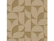 Zeleno-béžová vliesová geometrická retro tapeta na zeď, 333612, Revive, Eijffinger