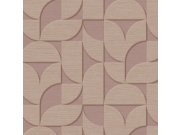 Hnědo-fialová vliesová geometrická retro tapeta na zeď, 333611, Revive, Eijffinger