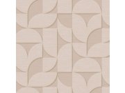 Béžová vliesová geometrická retro tapeta na zeď, 333610, Revive, Eijffinger Tapety Yara - Eijffinger