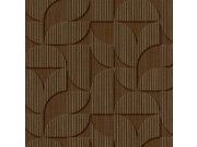 Tmavě hnědá vliesová geometrická retro tapeta na zeď, 333603, Revive, Eijffinger