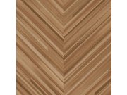 Hnědo-béžová geometrická vliesová tapeta na zeď, rybí kost, 340162, Gilded, Eijffinger