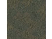 Šedo-zelená vliesová tapeta s listy, 340152, Gilded, Eijffinger