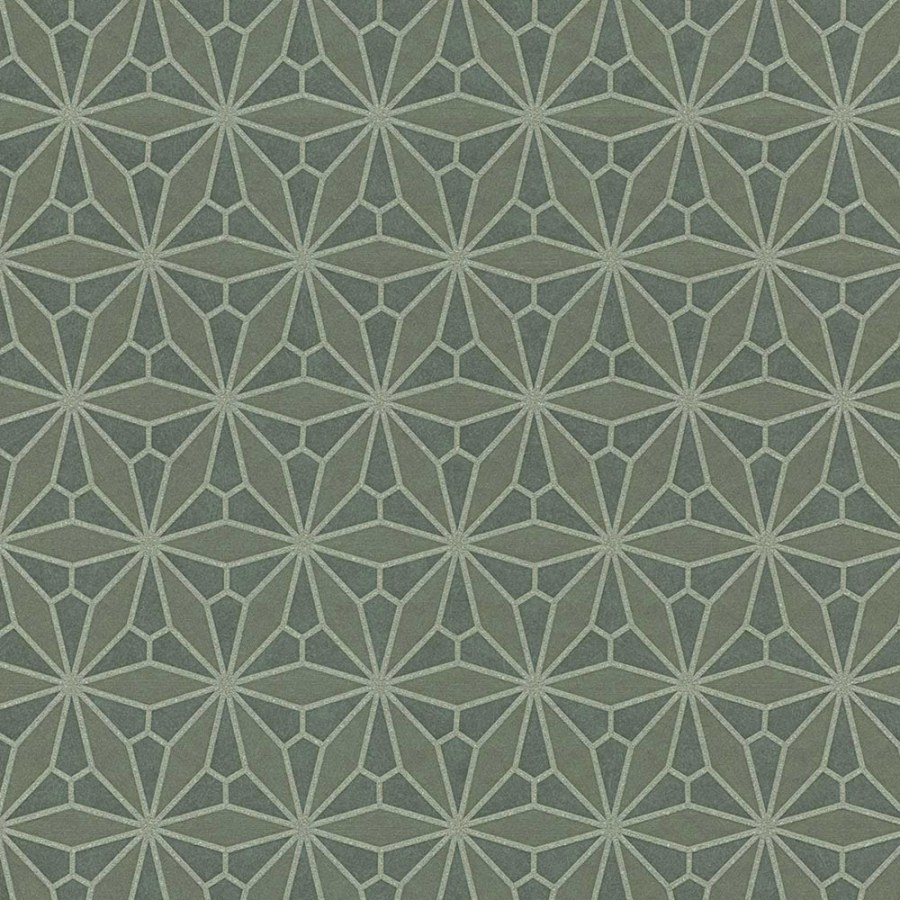 Zelená vliesová květinová tapeta na zeď, 340145, Gilded, Eijffinger - Vliesové tapety