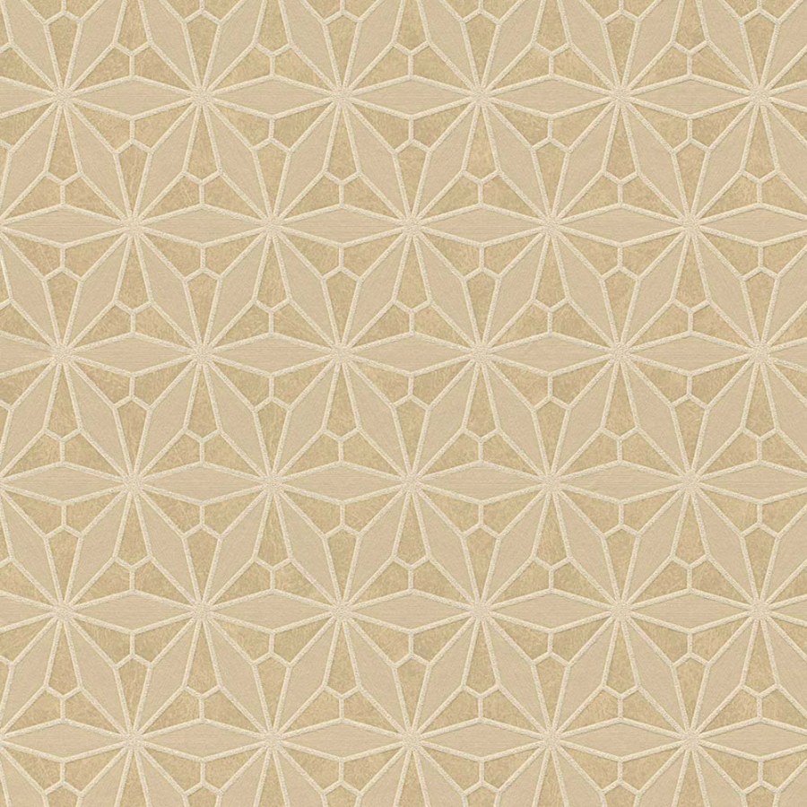 Béžová vliesová květinová tapeta na zeď, 340141, Gilded, Eijffinger - Vliesové tapety