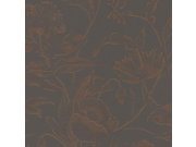 Hnědo-bronzová květinová vliesová tapeta na zeď, 340135, Gilded, Eijffinger