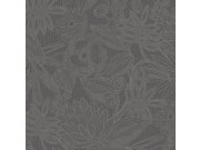 Šedo-černá vliesová květinová tapeta na zeď, 340114, Gilded, Eijffinger