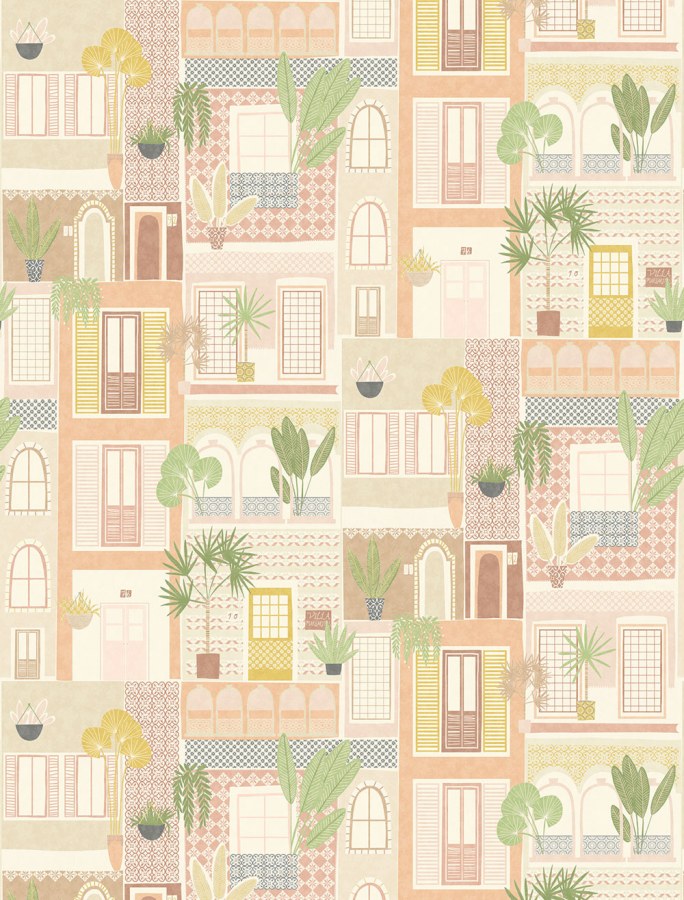 Vliesový panel na zeď s okny 323106, 2,12x2,8m, Explore, Eijffinger - Dětské tapety