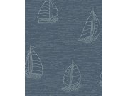 Modrá vliesová tapeta na zeď s plachetnicemi, 323014, Explore, Eijffinger Tapety Yara - Eijffinger