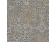 Luxusní vliesová tapeta na zeď, hnědá, imitace látky, 1409-5, Dante, AdaWall