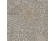 Luxusní vliesová tapeta na zeď, šedo-hnědá, imitace látky, 1409-4, Dante, AdaWall