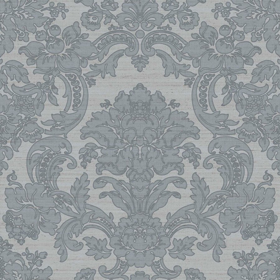 Šedo-modrá vliesová zámecká tapeta na zeď, 33346, Tradizioni, Cristiana Masi by Parato - Vliesové tapety