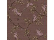 Terakotová vliesová tapeta s rozkvetlými větvičkami, 33308, Tradizioni, Cristiana Masi by Parato