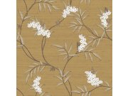 Luxusní hnědá vliesová tapeta s rozkvetlými větvičkami, 33307, Tradizioni, Cristiana Masi by Parato