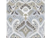 Tapety Yara Tapety dle materiálu Vliesové tapety - Modrá vliesová tapeta na zeď s ornamenty, etno vzor, 26426, Thai, Cristiana Masi by Parato Modrá vliesová tapeta na zeď s ornamenty, etno vzor, 26426, Thai, Cristiana Masi by Parato