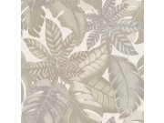 Krémová vliesová tapeta na zeď, tropické listy, 26410, Thai, Cristiana Masi by Parato Tapety Yara - Parato by Cristiana Masi