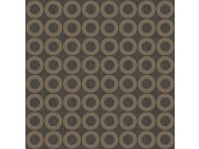 Černá vliesová tapeta na zeď s kruhy, 30169, Energie, Cristiana Masi by Parato