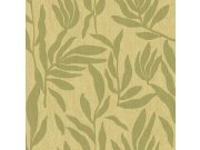 Žlutá vliesová tapeta na zeď, větvičky s listy, 30145, Energie, Cristiana Masi by Parato