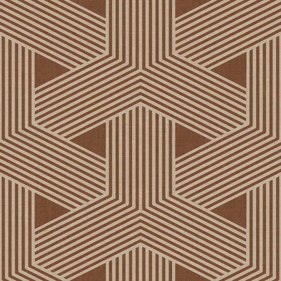 Hnědá vliesová tapeta na zeď, geometrický vzor, 30134, Energie, Cristiana Masi by Parato - Vliesové tapety