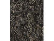 Luxusní černá metalická vliesová tapeta na zeď s hrubou strukturou, 57308, Aurum II, Limonta