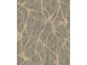 Luxusní šedo-hnědá vliesová tapeta na zeď s výrazným metalickým vzorem, 56824, Aurum II, Limonta