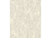 Luxusní stříbrno-béžová vliesová tapeta na zeď s výrazným metalickým vzorem, 56817, Aurum II, Limonta