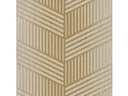 Zlato-béžová vliesová tapeta na zeď, geometrický vzor, 24483, Textum, Cristiana Masi by Parato Tapety Yara - Parato by Cristiana Masi