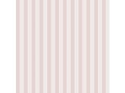 Ružová vliesová tapeta na zeď s bílými pruhy, 12384, Fiori Country, Parato Tapety Yara - Parato by Cristiana Masi