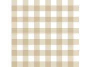 Vliesová tapeta na zeď, okrová kostka/káro, 12377, Fiori Country, Parato