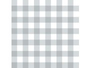 Vliesová tapeta na zeď, šedo-modrá kostka/káro, 12376, Fiori Country, Parato