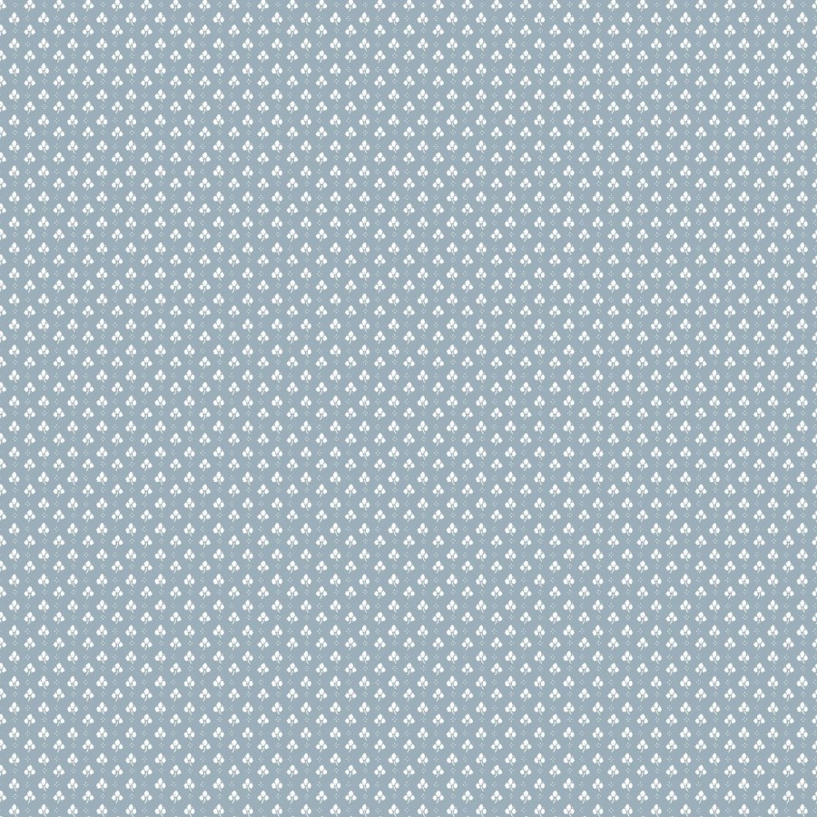 Modrá vliesová tapeta na zeď s bílými lístky, 12363, Fiori Country, Parato - Vliesové tapety