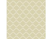 Okrová vliesová tapeta na zeď s bílými ornamenty, 12358, Fiori Country, Parato