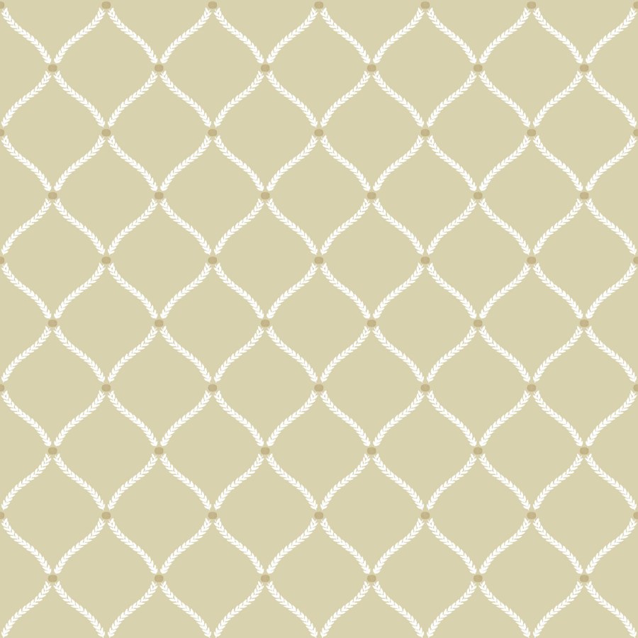 Okrová vliesová tapeta na zeď s bílými ornamenty, 12358, Fiori Country, Parato - Vliesové tapety