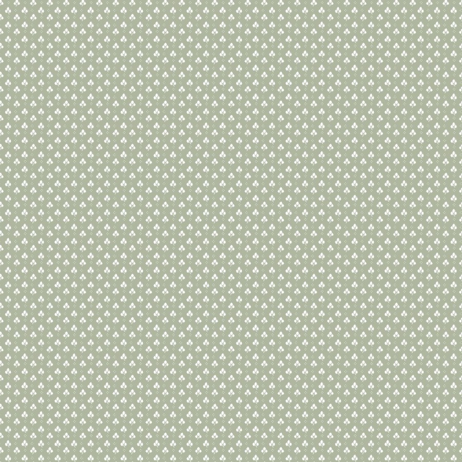 Zelená vliesová tapeta na zeď s bílými lístky, 12361, Fiori Country, Parato - Vliesové tapety