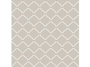 Šedá vliesová tapeta na zeď s bílými ornamenty, 12359, Fiori Country, Parato Tapety Yara - Parato by Cristiana Masi