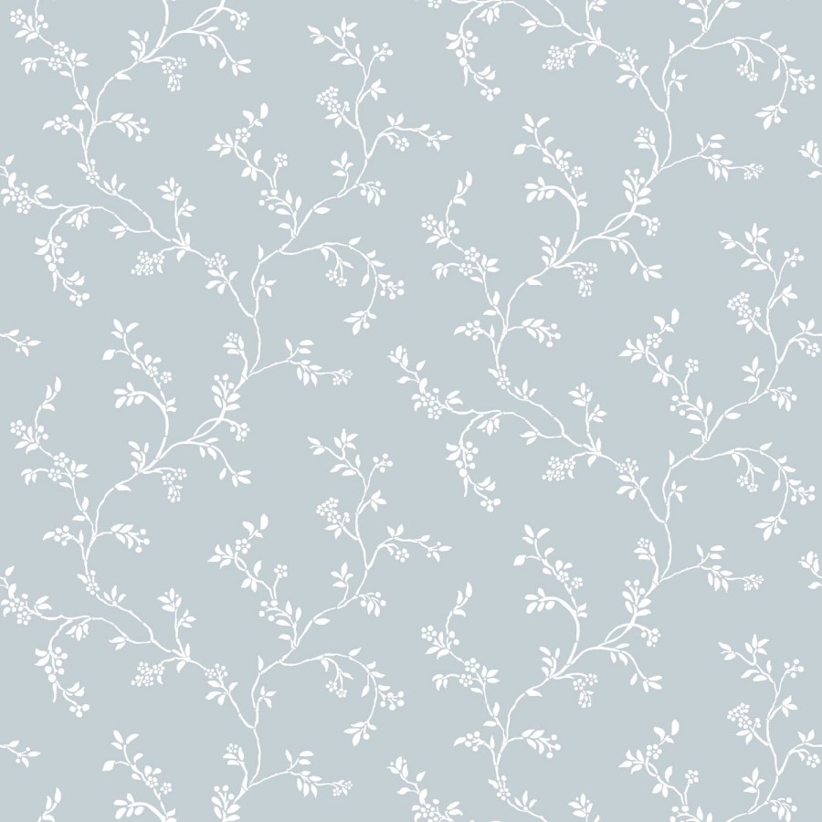 Bledě modrá vliesová květinová tapeta na zeď, 12353, Fiori Country, Paratto - Vliesové tapety