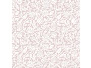 Růžová vliesová květinová tapeta na zeď 12348 Fiori Country Parato