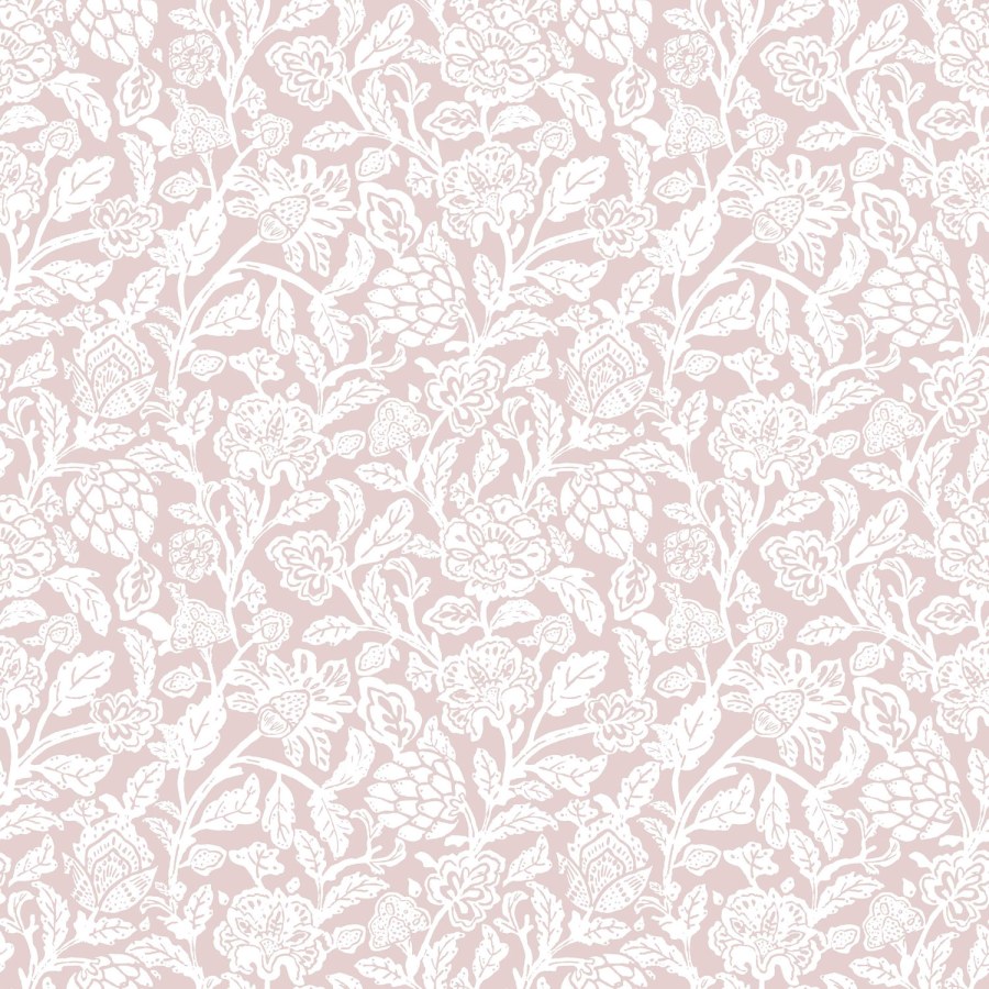 Růžová vliesová květinová tapeta na zeď 12348 Fiori Country Parato - Vliesové tapety