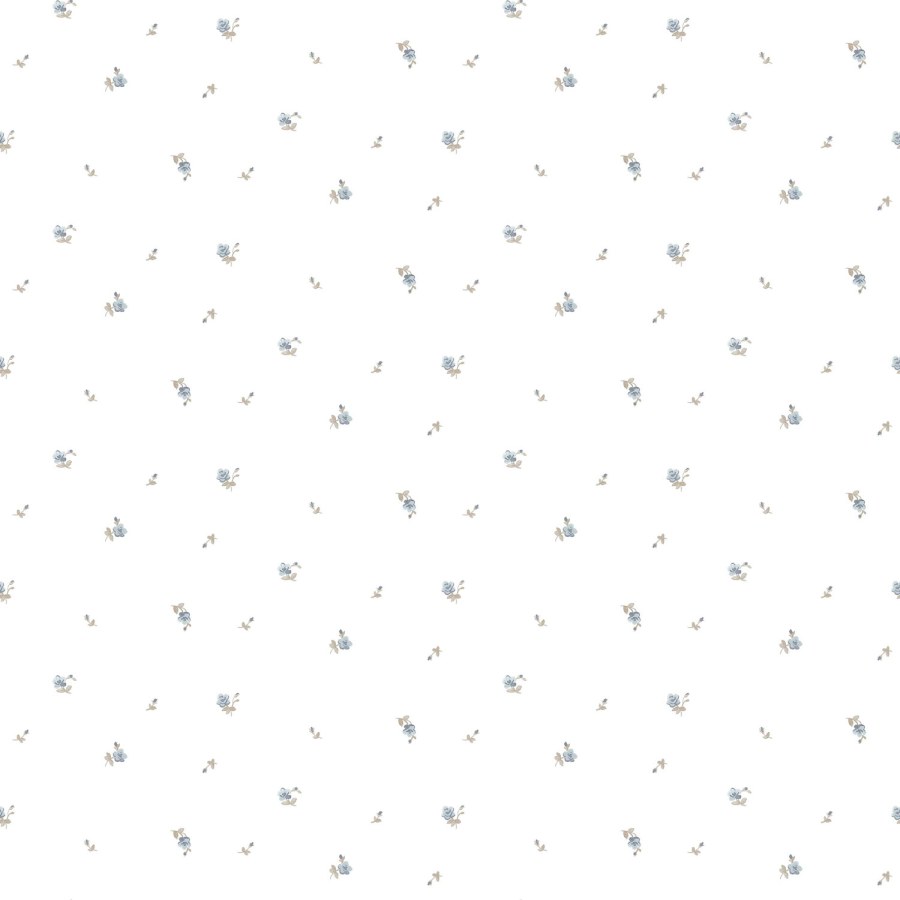 Bílá vliesová květinová tapeta na zeď, 12343, Fiori Country, Parato - Vliesové tapety