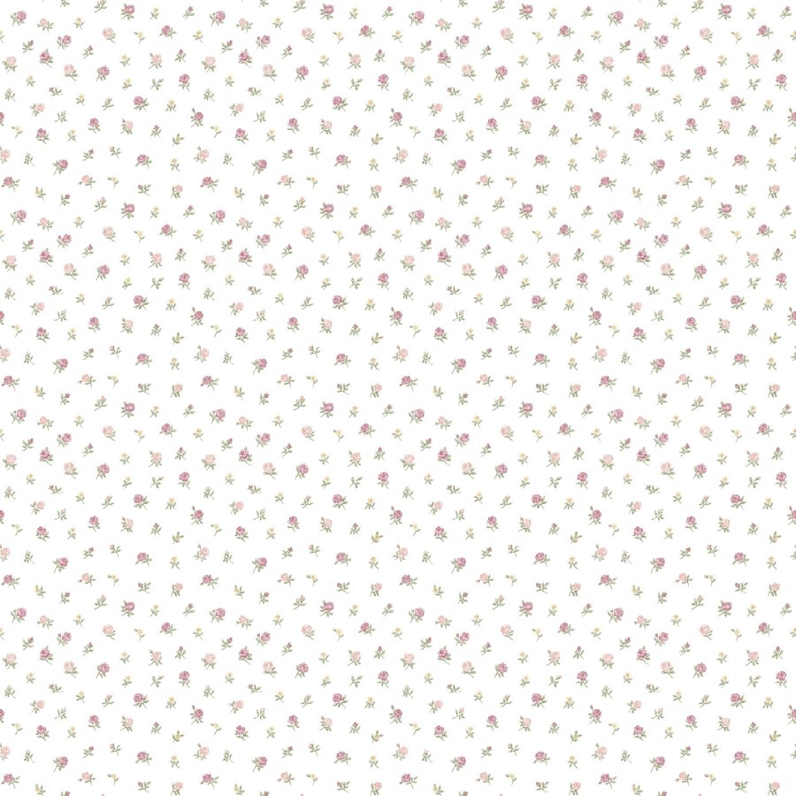Bílá vliesová květinová tapeta na zeď, 12338, Fiori Country, Parato - Vliesové tapety