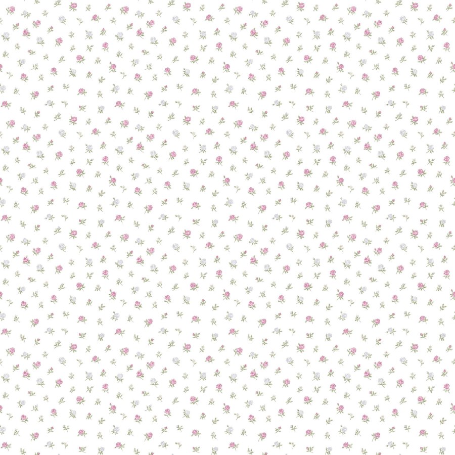 Bílá vliesová květinová tapeta na zeď, 12336, Fiori Country, Parato - Vliesové tapety