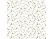 Bílá vliesová květinová tapeta na zeď, 12333, Fiori Country, Parato