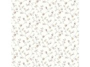 Bílá vliesová květinová tapeta na zeď, 12332, Fiori Country, Parato