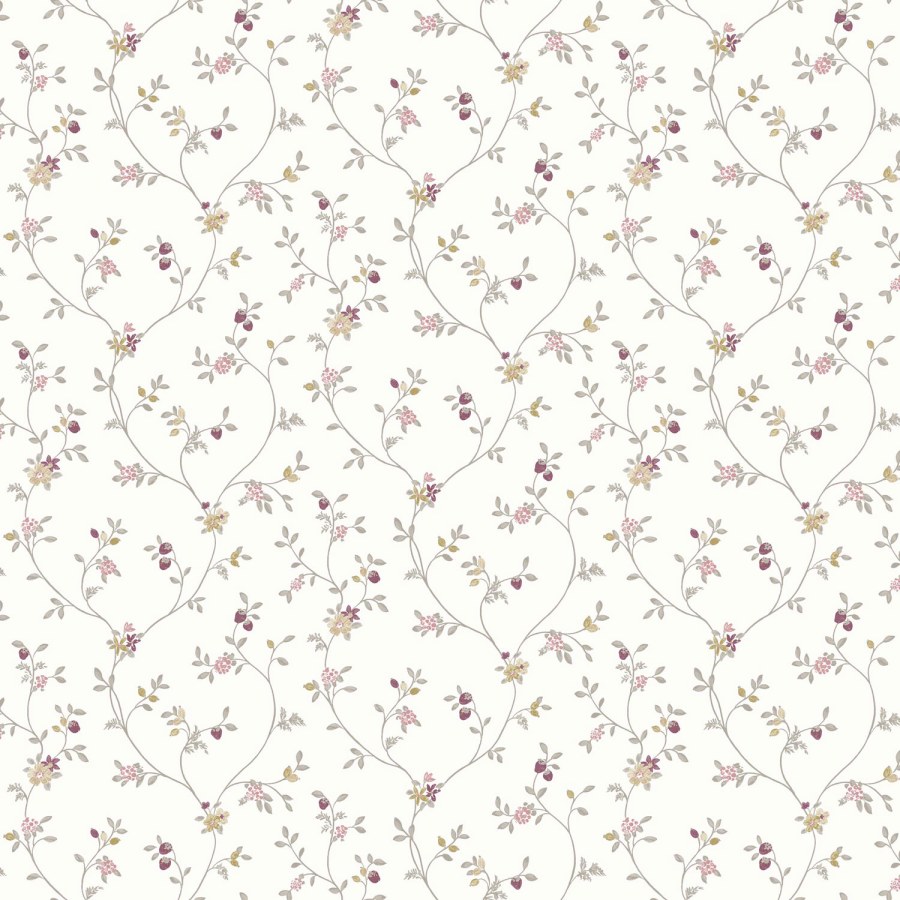 Bílá vliesová květinová tapeta na zeď, 12332, Fiori Country, Parato