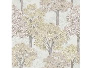 Šedá vliesová tapeta na zeď s motivem stromů, 12321, Fiori Country, Parato Tapety Yara - Parato by Cristiana Masi