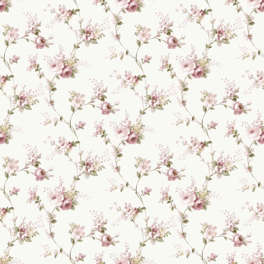 Bílá vliesová tapeta na zeď s květinovým vzorem, 12318, Fiori Country, Parato - Vliesové tapety