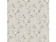 Šedá vliesová tapeta na zeď s květinovým vzorem, 12315, Fiori Country, Parato Tapety Yara - Parato by Cristiana Masi