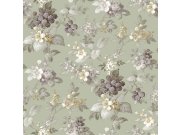Zelená vliesová květinová tapeta na zeď, 12305, Fiori Country, Parato Tapety Yara - Parato by Cristiana Masi