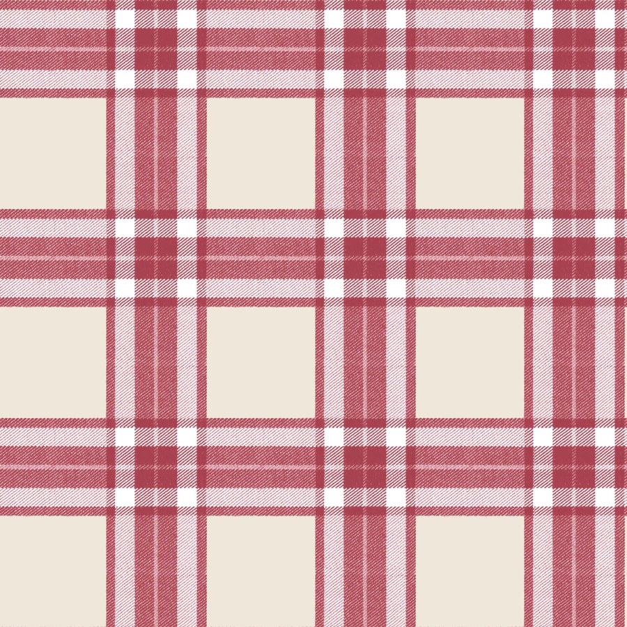 Vliesová tapeta na zeď, vínová a béžová kostka/káro, 84057, Blooming Garden, Cristiana Masi by Parato - Vliesové tapety